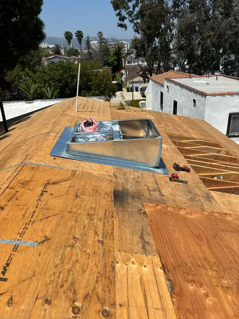 Two-story ADU roof framing, Westside Los Angeles