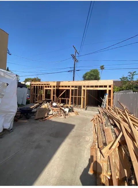 ADU framing in progress, Westside Los Angeles